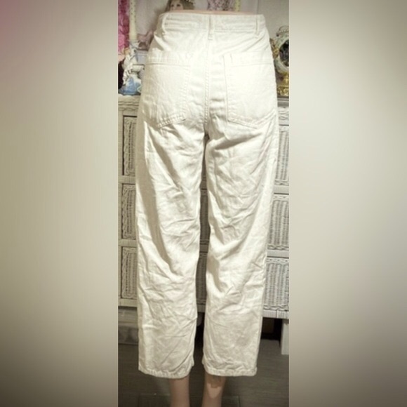Maje Cotton Khaki High Rise pants in Creamy Off White color Size FR 34 = US XS - Picture 1 of 7